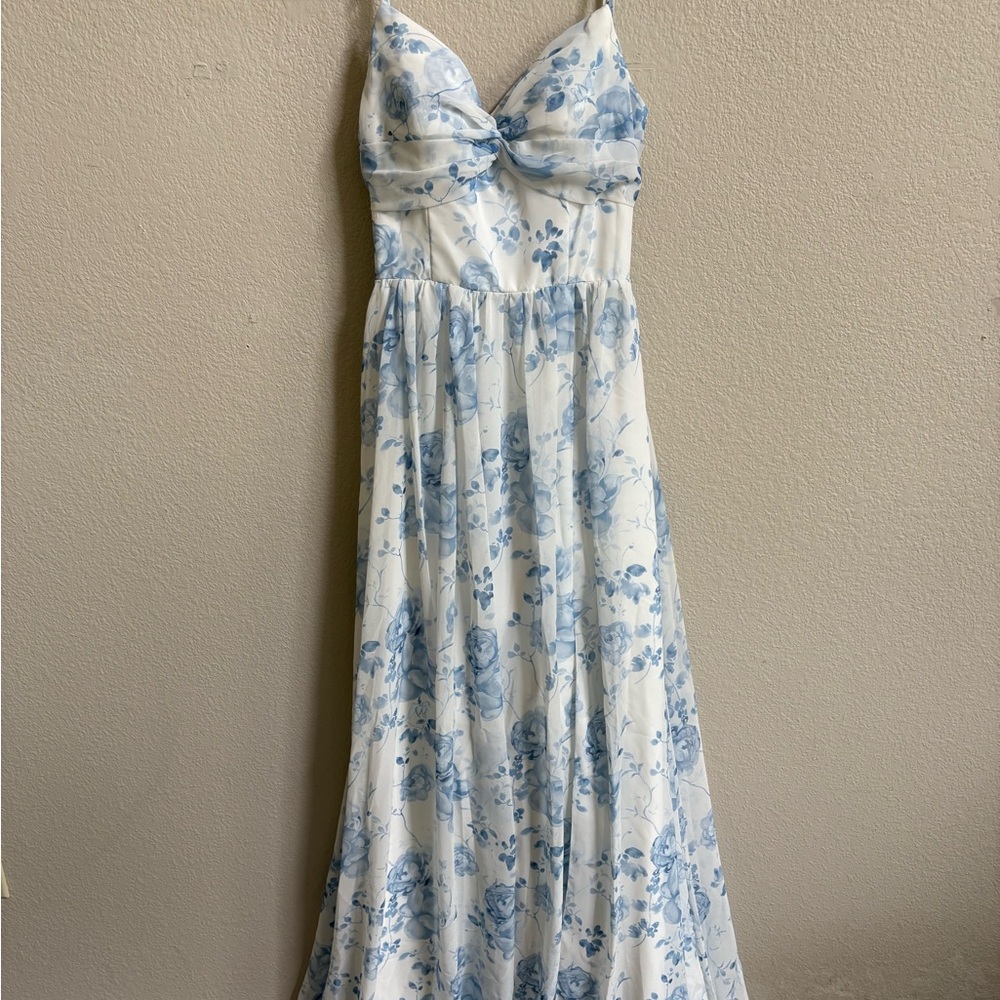 Brand New blue floral bridesmaids dress